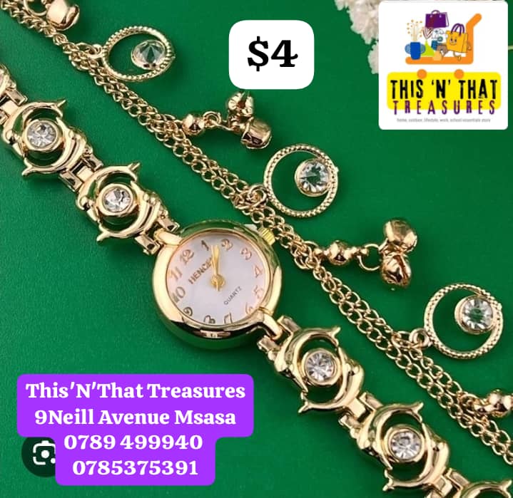 2pc Watch Charm Bracelet