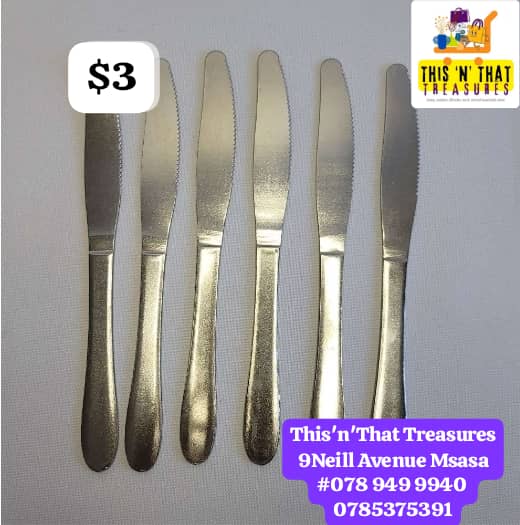 6 Stainless Steel Knife Set