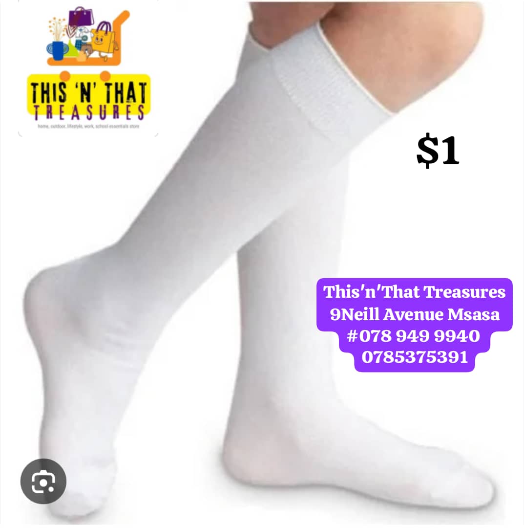 Knee High White Socks