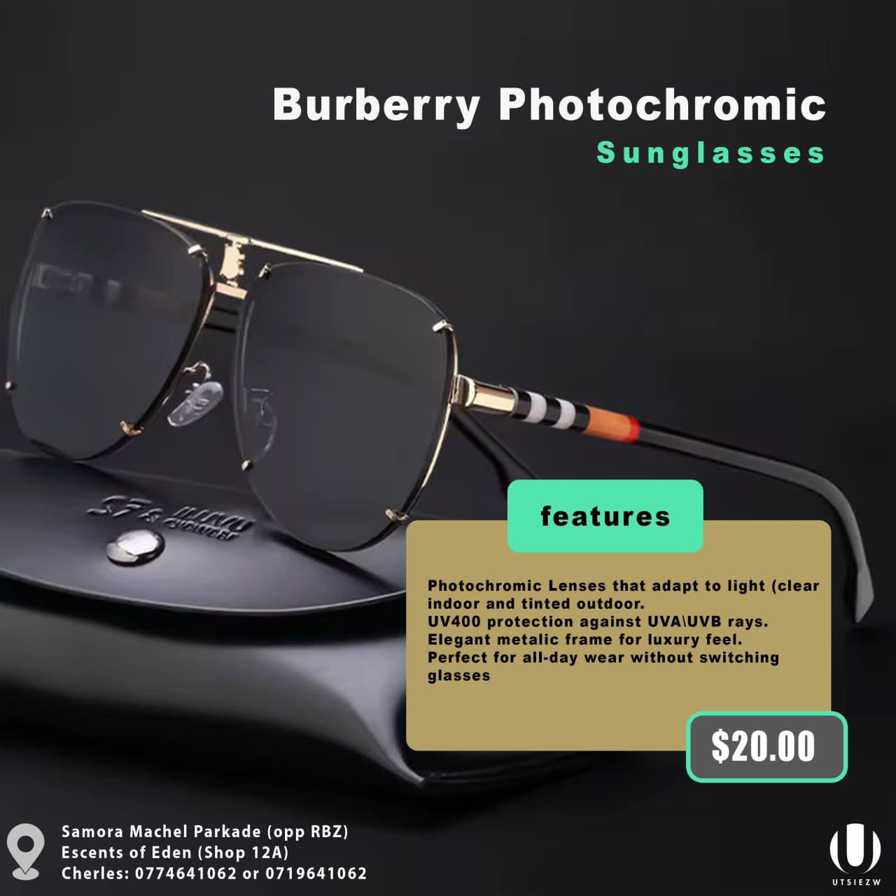 Burberry Photochromic Sunglasses