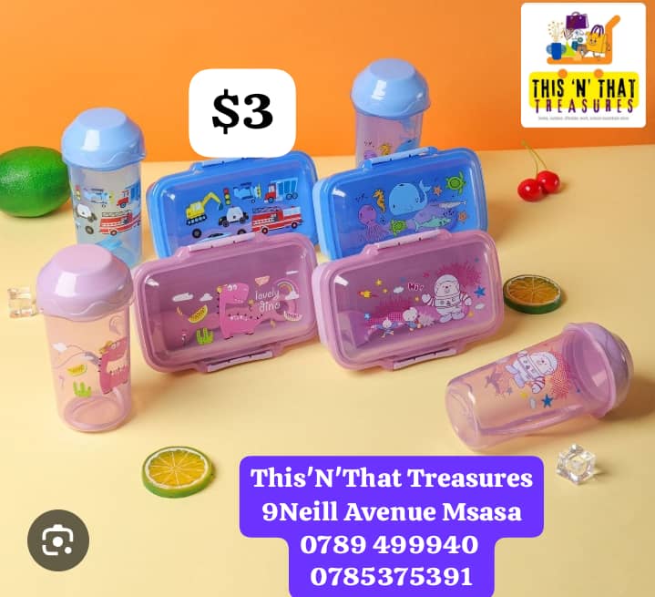 Colourful Bottle And Lunchbox Set