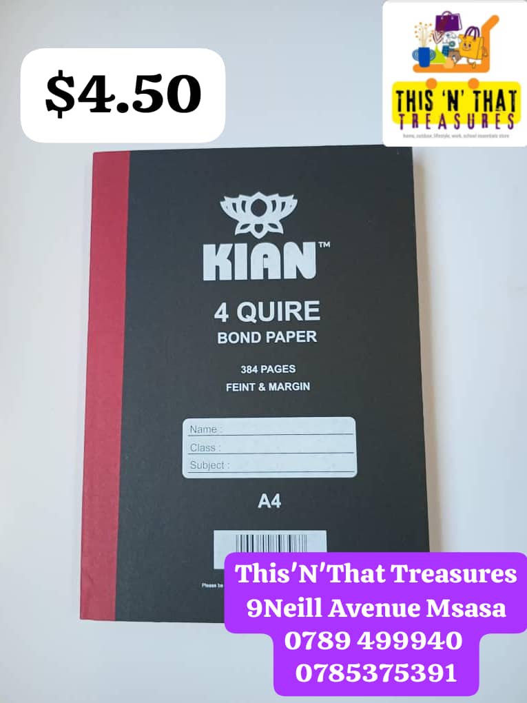 KIAN 4 Quire Counter Book
