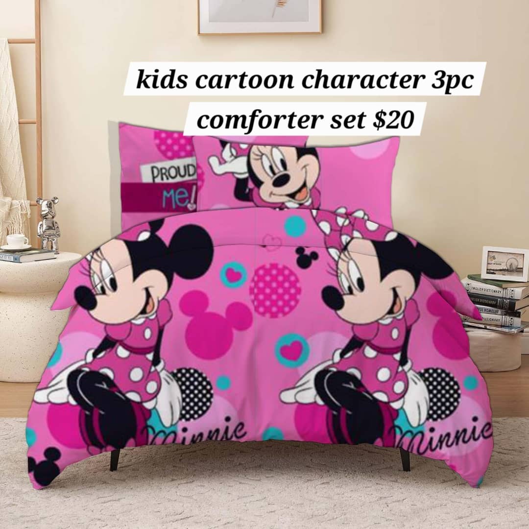3pc Kids Mickey Mouse Cartoon Comforter Sets