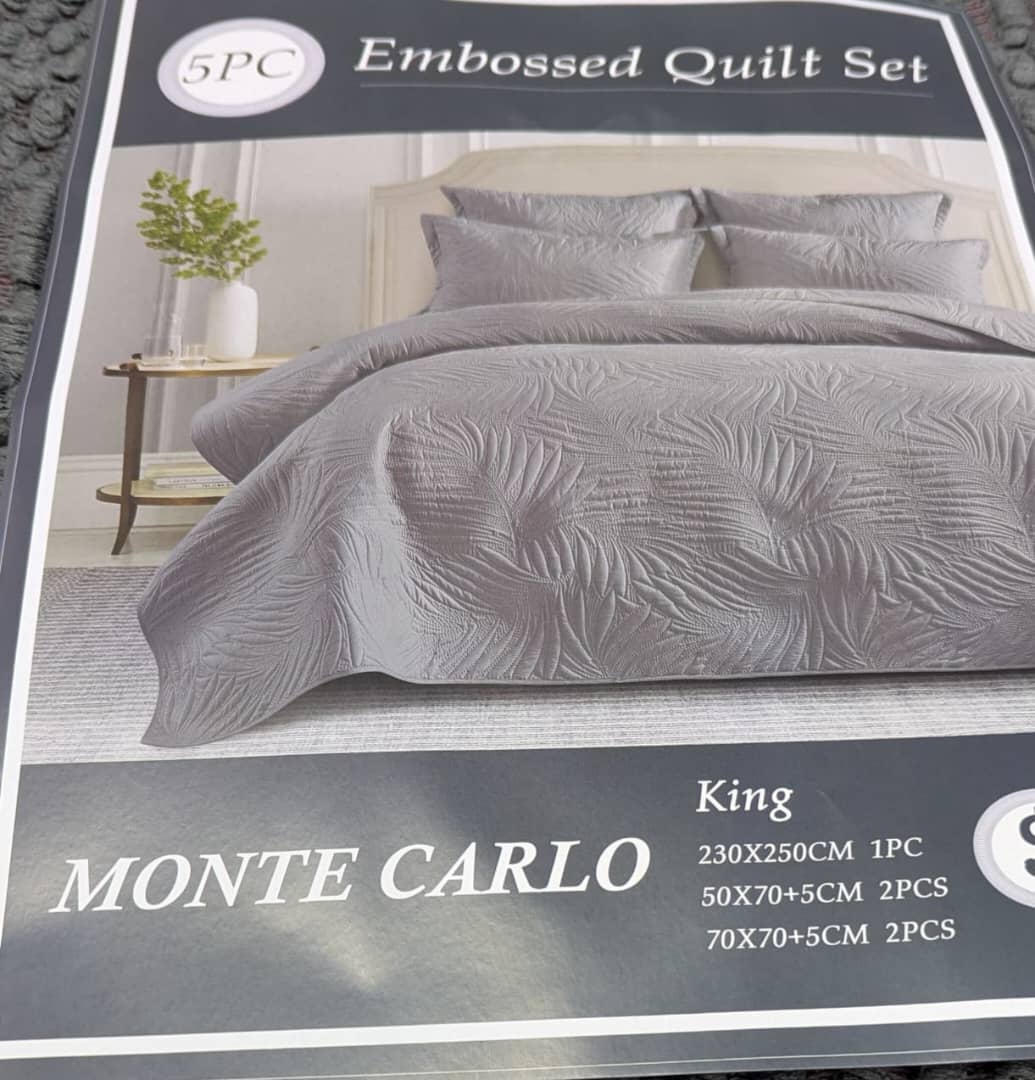 Monte Carlo Embossed Quilt King Size 5pc Set