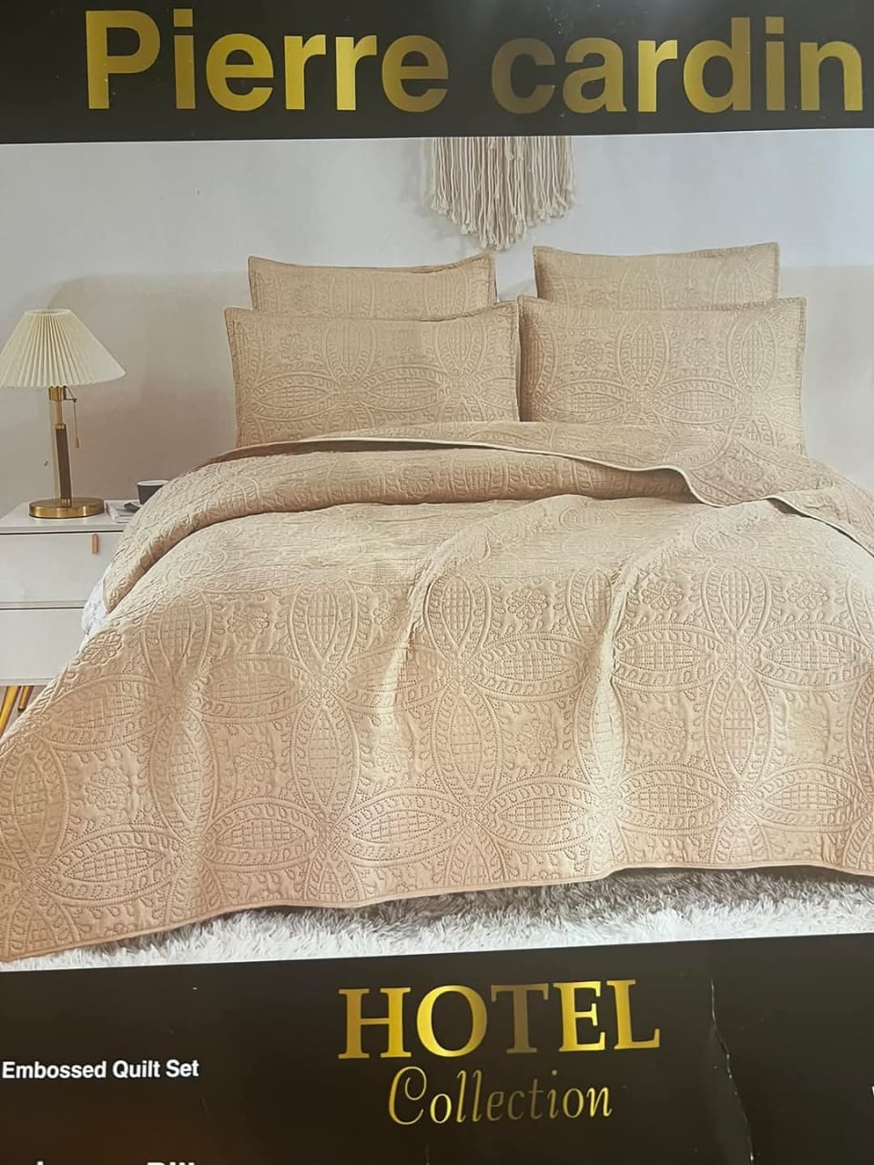 Pierre Cardin Quilt Hotel Collection King Size 5pc Set
